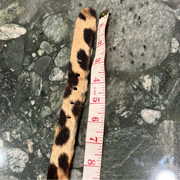 Vintage Authentic Winter Furs Leopard Cheetah Print Leather Belt Size Small - Picture 7 of 12